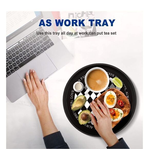 Round Lucite Serving Tray. NIB - Picture 2 of 7